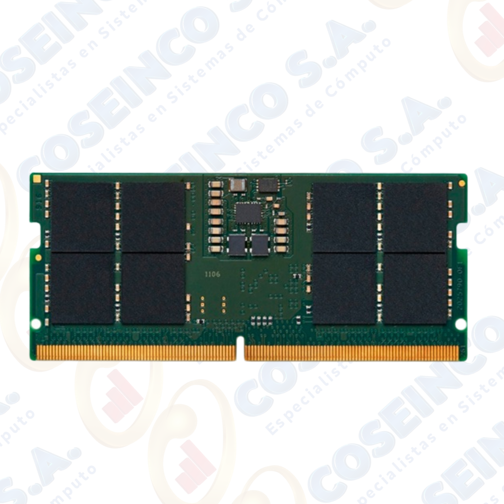 Memoria SODIMM Kingston 16GB DDR5-5600MHz, PC5-44800, CL46, 1.1V, 262-pin, 1Rx8, Non-ECC /  KVR56S46BS8-16