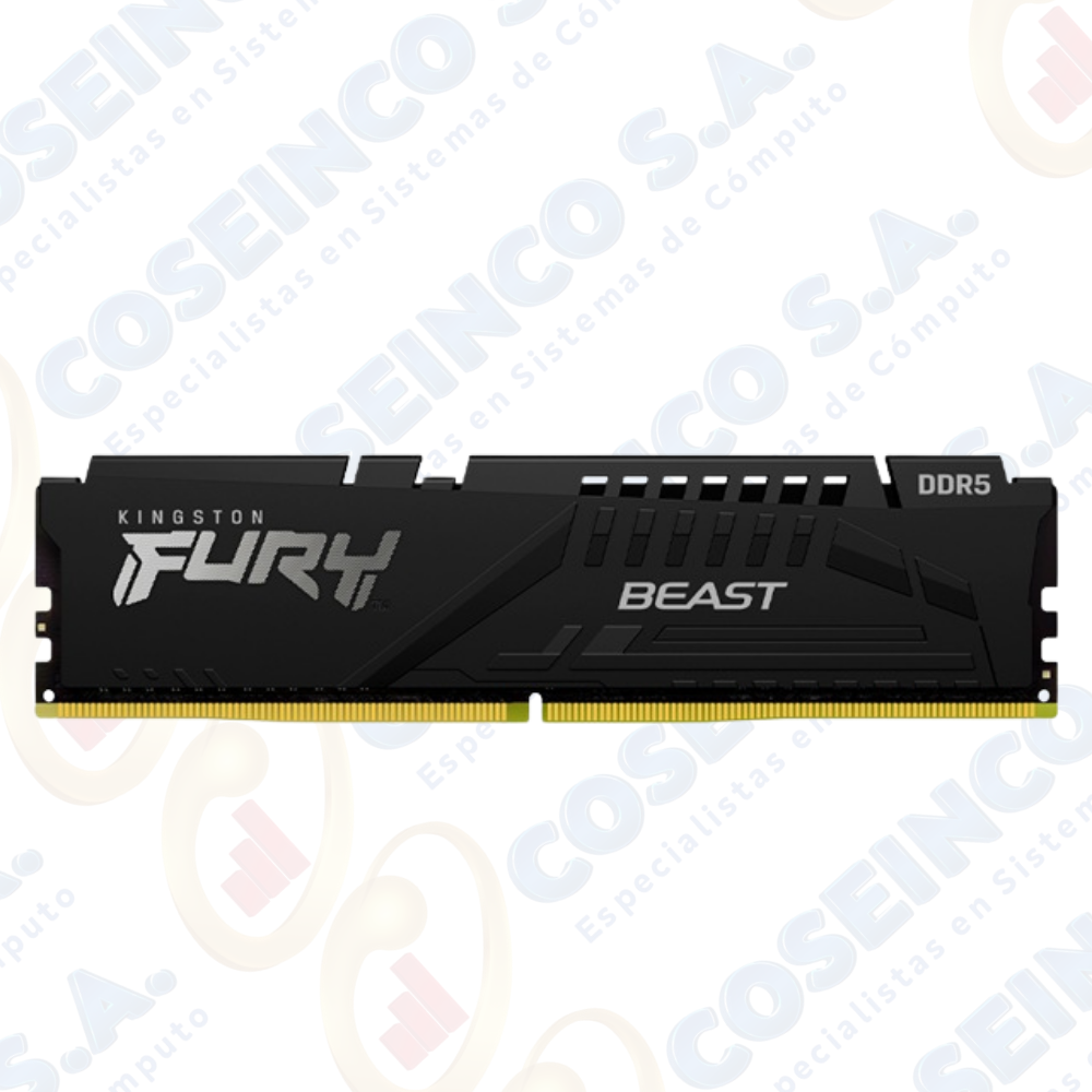 Memoria Kingston Fury Beast 16GB DDR5-6000MHz, PC5-48000, CL36, 1.35V, 288-Pin /  KF560C36BBE2-16