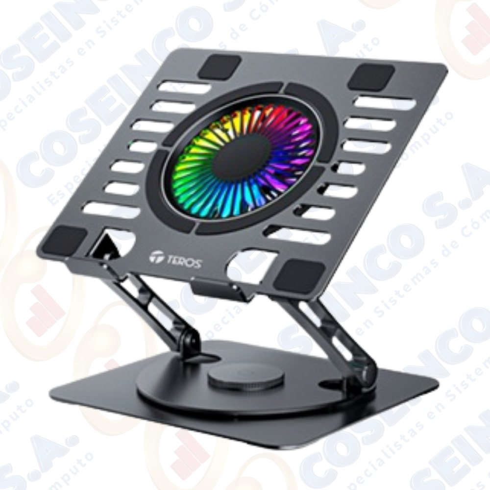 Cooler TEROS TE-7132N, compatible con notebooks de hasta 15.6", 1 fan de 11 cm / TE7132