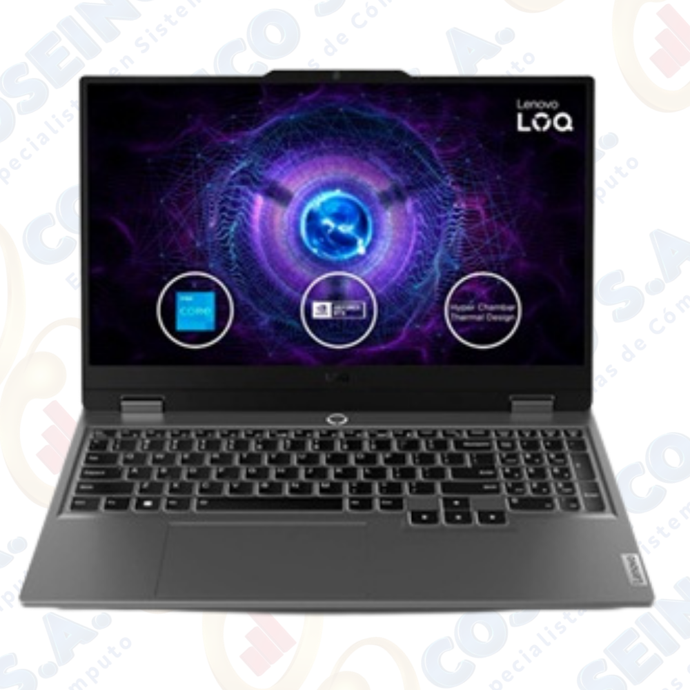 Notebook Lenovo LOQ 15IAX9 15.6" FHD IPS, Core i5-12450HX hasta 4.4GHz, 24GB DDR5-4800MHz / 83GS00EQLM