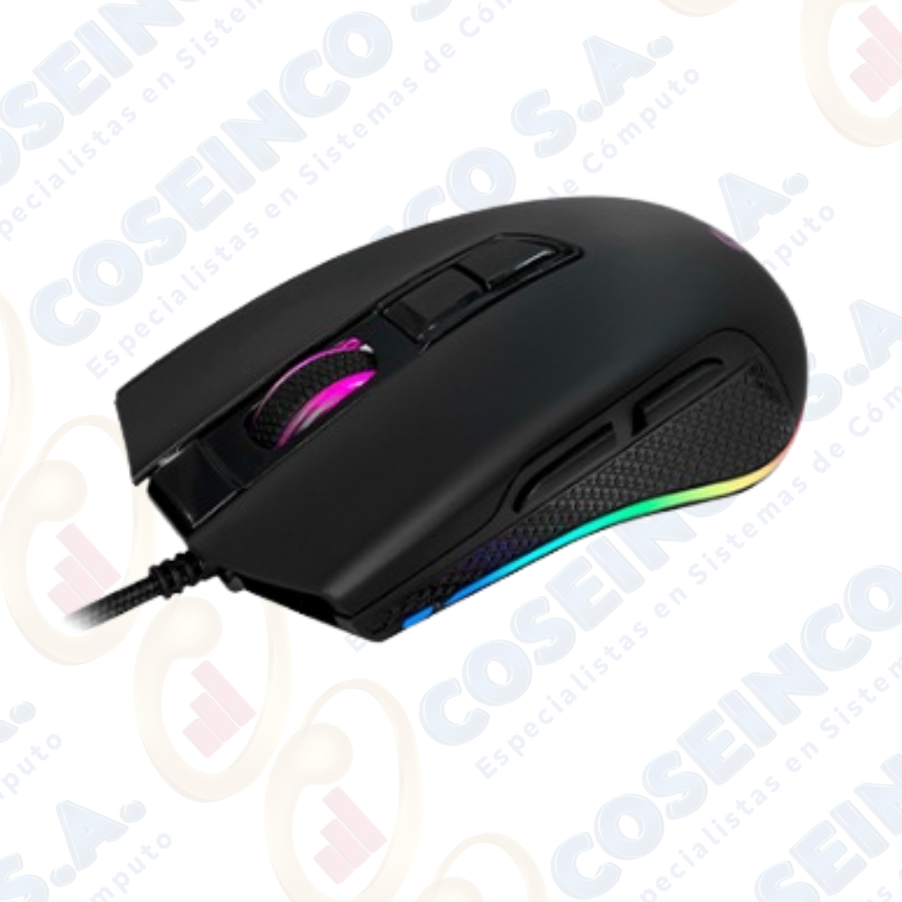 Mouse gamer TEROS TE-1211G, 7 botones, RGB, negro / TE-1211G
