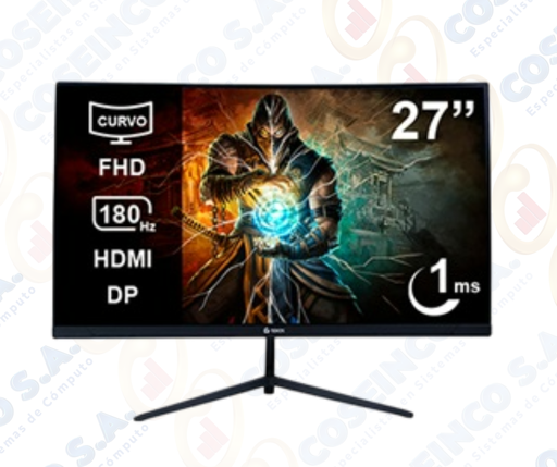 [484977] Monitor curvo gaming TEROS TE-2787G 27" FHD VA 180Hz 1ms HDMI DP AUDIO OUT negro / TE-2787G