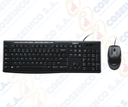 Kit Teclado y Mouse Logitech MK200, USB, Negro. Teclado Multimedia en Español /  920-002716