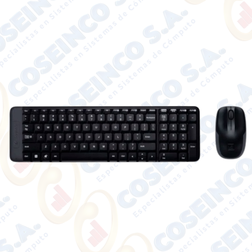 [58555] Kit Teclado y Mouse inalámbrico Logitech MK120, USB, Español, Negro, Español / 920-004428
